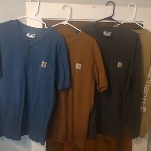 Carhartt Bundle Henley's Pocket T Shirt Long Sleeve